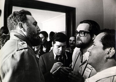 Con Fidel Castro, en Santiago, Chile, 1971