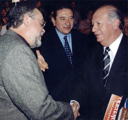 Con el Presidente Ricardo Lagos, en Santiago, Chile, 2005